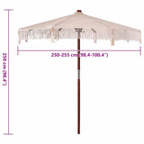 Macrame Parasol Cream 252.5 x 252.5 x 260 cm 42006470
