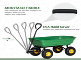75 Litre Large Garden Cart, Tipping Wheelbarrows Heavy Duty Garden Dump Trolley 200kg Capacity for T3398P313584