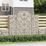 Arched Gabion Baskets 14 pcs 200x50x160/180 cm Galvanised Iron 3146395