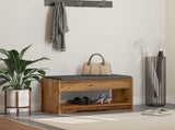 Hall Bench Old Wood 83 x 38 x 45 cm Engineered Wood and Fabric 891582