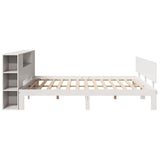 Bookcase Bed without Mattress White 180x200 cm Super King Solid Wood Pine 3322639