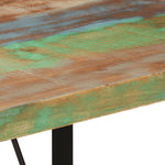 ZNTS Bar Table 110x55x107 cm Solid Wood Reclaimed and Iron 356373