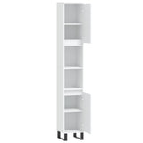 Bathroom Cabinet White 30x30x190 cm Engineered Wood 831540