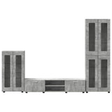 TV Cabinet Set FLORIN 3 pcs Concrete Grey Engineered Wood 3397957