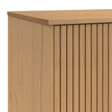 Sideboard OLDEN Grey and Brown 114x43x73.5 cm Solid Wood Pine 358610