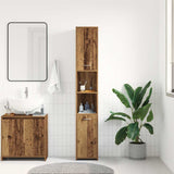 Bathroom Cabinet Old Wood 30x30x183.5 cm Engineered Wood 859393