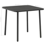Steel Dining Set Dark grey E-coated steel, powder-coated steel 44262