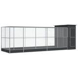 Aviary with Extension Silver 623x203x216 cm Steel 3214259