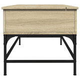 ZNTS Coffee Table Sonoma Oak 100x50x45 cm Engineered Wood and Metal 845397