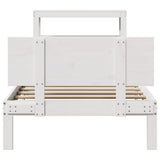 Bed Frame with Headboard without Mattress White 90x200 cm 3306081