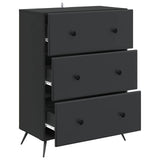 Drawer Cabinet Black 66 x 34.5 x 90 cm Engineered Wood 895526