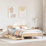 Bed Frame without Mattress 120x190 cm Small Double Solid Wood Pine 3301767
