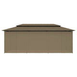 Gazebo with Curtains 600x298x270 cm Taupe 180 g/m 312247