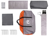 Family Tent Grey and Orange 320 x 210 x 180 cm Polyester 42028491