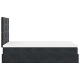 Ottoman Bed with Mattresses Black 120x200cm Velvet 3313465