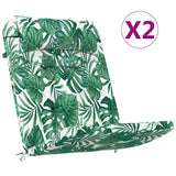 Chair Cushions Leaf 2 pcs Leaf Pattern 58 x 77 x 4.5 cm 361842