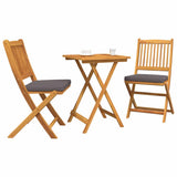 Garden Bistro Set 3 pcs Brown Solid Acacia Wood 42000952