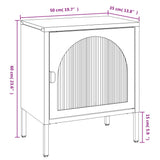 Nightstand Black 50x35x60 cm Glass and Steel 352997