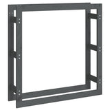 Firewood Rack Grey 100x25x100 cm Solid Wood Pine 822424