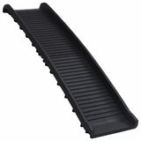 ZNTS Folding Dog Ramp Black 155.5x40x15.5 cm 170987