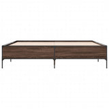 Bed Frame without Mattress Brown Oak 200x200 cm 3279781