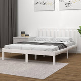 Bed Frame without Mattress White Solid Wood Pine 200x200 cm 3105092