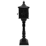 Standing Mailbox Black 42.5 x 29.5 x 117 cm Cast Aluminum 42023493