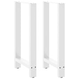 ZNTS Coffee Table Legs White 2 pcs 50x cm Steel 4013329