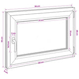Basement Window RISOR 95 x 55 cm PVC and Glass 42047852