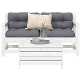 Garden Sofa Set White Solid pine wood 3 Piece Set 3250761