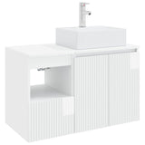 Bathroom Furniture Set 2 pcs High Gloss White Engineered Wood 3404058