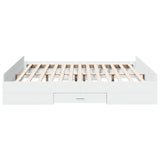 Bed Frame with Drawers without Mattress White 180x200 cm Super King 3280272
