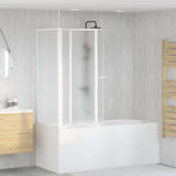 Bath Screen Folding Frosted Aluminium 42023507