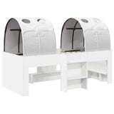 Bed with Tunnel 4 pcs White Engineered Wood 3423527