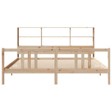 Bookcase Bed without Mattress 200x200cm Solid Wood Pine 3322323