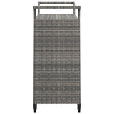 Bar Cart with Drawer Grey 100x45x97 cm Poly Rattan 316664