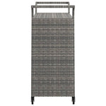 Bar Cart with Drawer Grey 100x45x97 cm Poly Rattan 316664