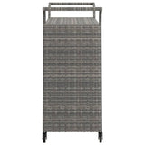 Bar Cart with Drawer Grey 100x45x97 cm Poly Rattan 316664