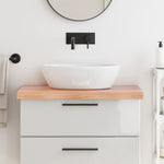 Bathroom Countertop Light Brown 80x60x cm Treated Solid Wood 3156124