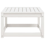 Garden Footstool White Solid Wood Pine 844680