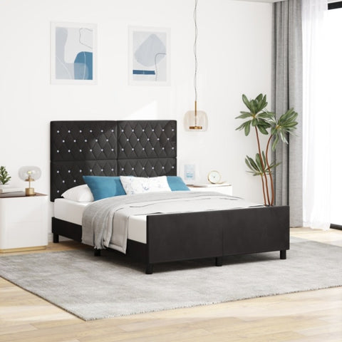 ZNTS Black Velvet Bed Frame 140x200 cm 3344881