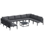 Garden Sofa Set Anthracite Steel 3379011