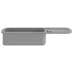 ZNTS Granite Kitchen Sink Single Basin Grey 142945