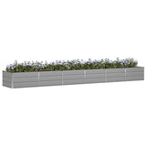 Planter Light Grey 480 x 80 x 45 cm Steel 42018148