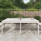 Garden Table White 203.5x100x76 cm Solid Wood Pine 823984