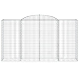 Arched Gabion Baskets 5 pcs 300x50x160/180 cm Galvanised Iron 3146758