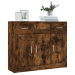 ZNTS Sideboard Smoked Oak 91x28x75 cm Engineered Wood 823013