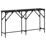 Console Table Black Oak 140 x 29 x 75 cm Engineered Wood 883530