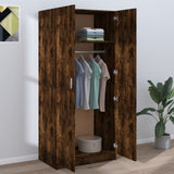 Wardrobe Smoked Oak 80x50x180 cm Engineered Wood 815351