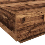ZNTS Coffee Table with LED Lights Old Wood 80x80x31 cm 863000
